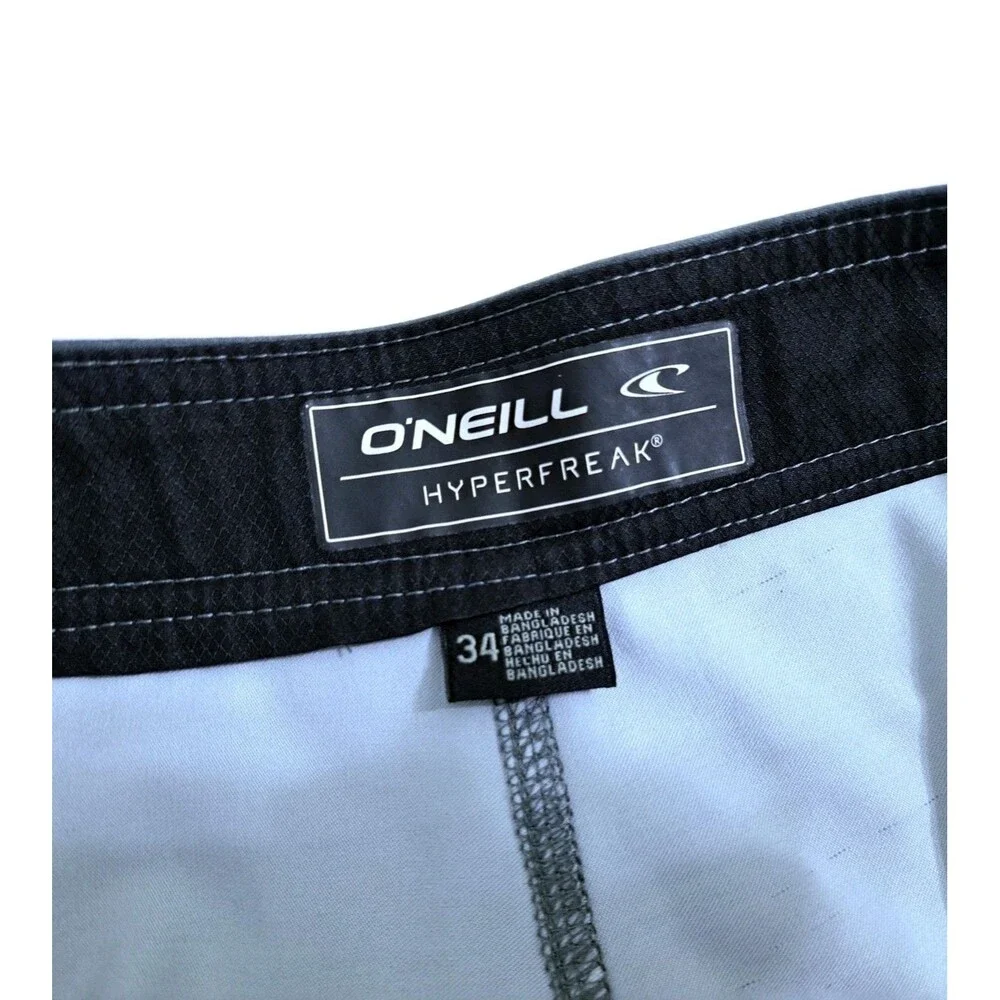Oneill Boardshorts Hyperfreak Swim Trunks Hybrid Shorts Men’s 34 Cargo Gray